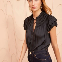 ULLA JOHNSON Eva Top - Noir