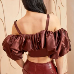 ULLA JOHNSON Fia Top - Mahogany -Cheap Style Qube Store ULLA JOHNSON Fia Top MAHOGANY 0183