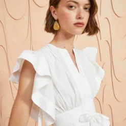 ULLA JOHNSON Florence Dress - Pristine -Cheap Style Qube Store ULLA JOHNSON Florence Dress PRISTINE 0093