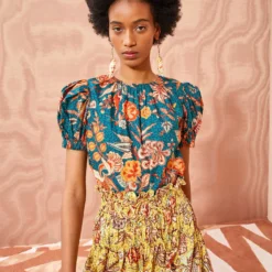 Cheap Style Qube Store 13 ULLA JOHNSON Frances Top - Delphinium