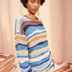 ULLA JOHNSON Francie Pullover - Aegean -Cheap Style Qube Store ULLA JOHNSON Francie Pullover AEGEAN 03