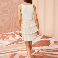 ULLA JOHNSON Georgia Dress - Cobblestone -Cheap Style Qube Store ULLA JOHNSON Georgia Dress COBBLESTONE 04