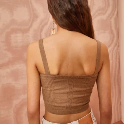 ULLA JOHNSON Giselle Top - Chestnut -Cheap Style Qube Store ULLA JOHNSON Giselle Top CHESTNUT 0060