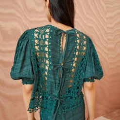 ULLA JOHNSON Gita Top - Cypress -Cheap Style Qube Store ULLA JOHNSON Gita Top CYPRESS 0120