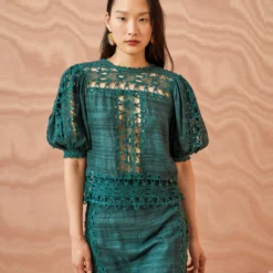 ULLA JOHNSON Gita Top - Cypress -Cheap Style Qube Store ULLA JOHNSON Gita Top CYPRESS 01 MAIN