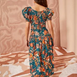 ULLA JOHNSON Golda Dress - Delphinium -Cheap Style Qube Store ULLA JOHNSON Golda Dress DELPHINIUM 03