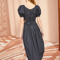 ULLA JOHNSON Golda Dress - Noir -Cheap Style Qube Store ULLA JOHNSON Golda Dress NOIR 0078