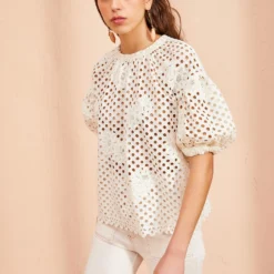 ULLA JOHNSON Grace Top - Pearl