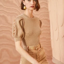 ULLA JOHNSON Harper Top - Fawn