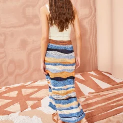 ULLA JOHNSON Hattie Skirt - Aegean -Cheap Style Qube Store ULLA JOHNSON Hattie Skirt AEGEAN 04