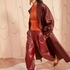 ULLA JOHNSON Helaine Coat - Mahogany -Cheap Style Qube Store ULLA JOHNSON Helaine Coat MAHOGANY 0085