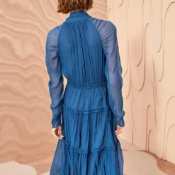 ULLA JOHNSON Idalia Dress - Sapphire -Cheap Style Qube Store ULLA JOHNSON Idalia Dress SAPPHIRE 05 UPDATE