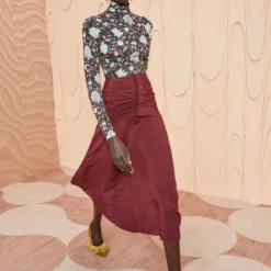 ULLA JOHNSON Imani Skirt - Mahogany -Cheap Style Qube Store ULLA JOHNSON Imani Skirt MAHOGANY 03