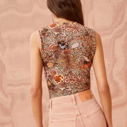 ULLA JOHNSON Ines Top - Wheat Flower -Cheap Style Qube Store ULLA JOHNSON Ines Top WHEAT FLOWER 0085