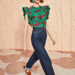 ULLA JOHNSON Iren Top - Malachite -Cheap Style Qube Store ULLA JOHNSON Iren Top MALACHITE 03