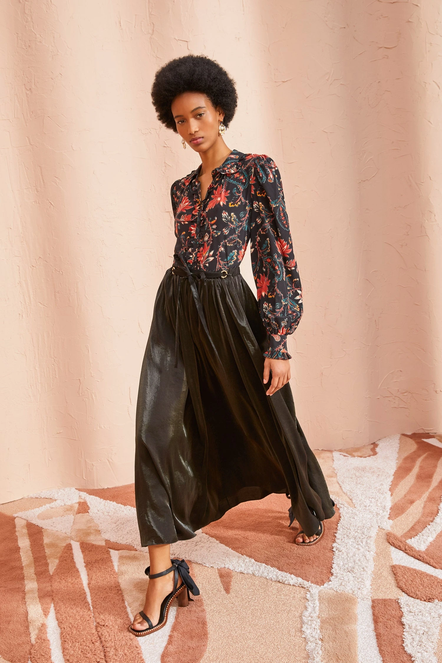 ULLA JOHNSON Irvette Skirt - Noir 1 ULLA JOHNSON Irvette Skirt - Noir