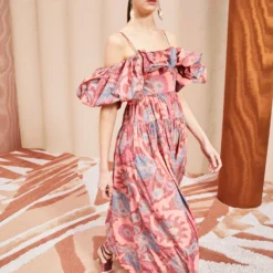 ULLA JOHNSON Izra Gown - Passionflower -Cheap Style Qube Store ULLA JOHNSON Izra Gown PASSIONFLOWER 03