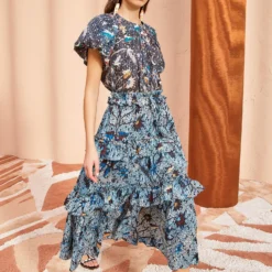 ULLA JOHNSON Josette Skirt - Morning Glory -Cheap Style Qube Store ULLA JOHNSON Josette Skirt MORNING GLORY 03