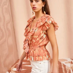 ULLA JOHNSON Kaede Top - Mesa Floral -Cheap Style Qube Store ULLA JOHNSON Kaede Top MESA FLORAL 03