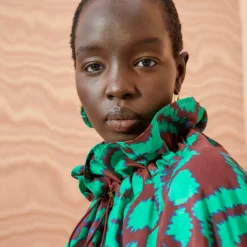 ULLA JOHNSON Kamara Blouse - Malachite -Cheap Style Qube Store ULLA JOHNSON Kamara Blouse MALACHITE 02 ALT