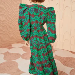 ULLA JOHNSON Kassandra Dress - Malachite -Cheap Style Qube Store ULLA JOHNSON Kassandra Dress MALACHITE 04