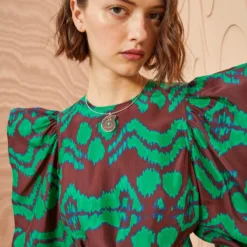 ULLA JOHNSON Kassandra Dress - Malachite -Cheap Style Qube Store ULLA JOHNSON Kassandra Dress MALACHITE 05