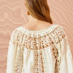 ULLA JOHNSON Kavita Blouse - Ivory 7 ULLA JOHNSON Kavita Blouse - Ivory -Cheap Style Qube Store ULLA JOHNSON Kavita Blouse IVORY 0108 UPDATE