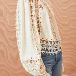 Cheap Style Qube Store -Cheap Style Qube Store ULLA JOHNSON Kavita Blouse IVORY 02 ALT UPDATE