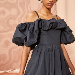 ULLA JOHNSON Lila Dress - Noir -Cheap Style Qube Store ULLA JOHNSON LILA DRESS NOIR 05