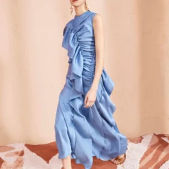 ULLA JOHNSON Lali Dress - River 9 ULLA JOHNSON Lali Dress - River -Cheap Style Qube Store ULLA JOHNSON Lali Dress RIVER 01 MAIN