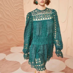 ULLA JOHNSON Lata Dress - Cypress -Cheap Style Qube Store ULLA JOHNSON Lata Dress CYPRESS 0009