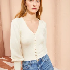 ULLA JOHNSON Leslie Cardigan - Chalk -Cheap Style Qube Store ULLA JOHNSON Leslie Cardigan CHALK 0079