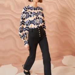 ULLA JOHNSON Lilliana Blouse - Nimbus -Cheap Style Qube Store ULLA JOHNSON Lilliana Blouse NIMBUS 05