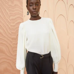 ULLA JOHNSON Lilliana Blouse - Pristine -Cheap Style Qube Store ULLA JOHNSON Lilliana Blouse PRISTINE 01 MAIN