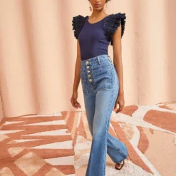 ULLA JOHNSON Lilo Top - Midnight -Cheap Style Qube Store ULLA JOHNSON Lilo Top MIDNIGHT 03