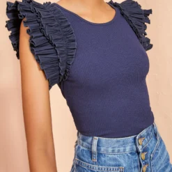 ULLA JOHNSON Lilo Top - Midnight -Cheap Style Qube Store ULLA JOHNSON Lilo Top MIDNIGHT 05