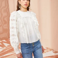 ULLA JOHNSON Lily Blouse - Pristine -Cheap Style Qube Store ULLA JOHNSON Lily Blouse PRISTINE 01 MAIN