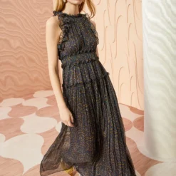 ULLA JOHNSON Lirra Gown - Peridot -Cheap Style Qube Store ULLA JOHNSON Lirra Gown PERIDOT 01 MAIN