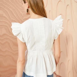 ULLA JOHNSON Luise Top - Pristine 7 ULLA JOHNSON Luise Top - Pristine -Cheap Style Qube Store ULLA JOHNSON Luise Top PRISTINE 0103