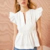 ULLA JOHNSON Luise Top - Pristine
