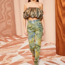 ULLA JOHNSON Lyla Top - Woodland -Cheap Style Qube Store ULLA JOHNSON Lyla Top WOODLAND 0033