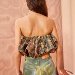 ULLA JOHNSON Lyla Top - Woodland -Cheap Style Qube Store ULLA JOHNSON Lyla Top WOODLAND 0146