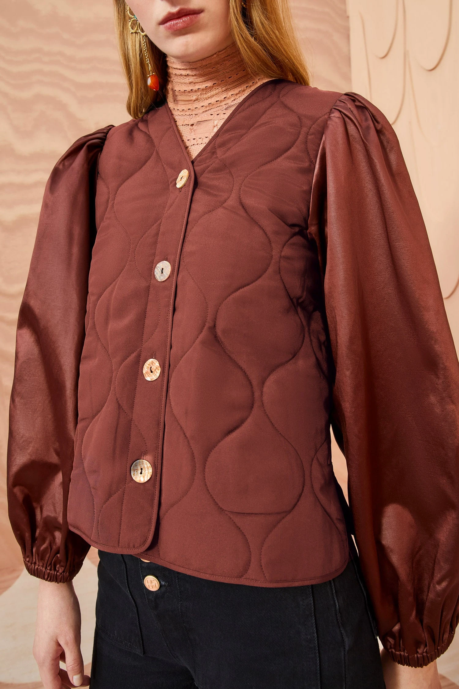 ULLA JOHNSON Maddox Jacket - Mahogany 2 ULLA JOHNSON Maddox Jacket - Mahogany - Image 2