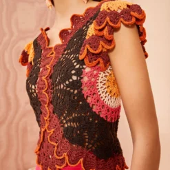 ULLA JOHNSON Magdalena Top - Pomegranate -Cheap Style Qube Store ULLA JOHNSON Magdalena Top POMEGRANATE 0203