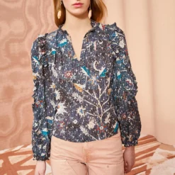 ULLA JOHNSON Manet Blouse - Jet -Cheap Style Qube Store ULLA JOHNSON Manet Blouse JET 03