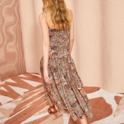 ULLA JOHNSON Marcella Dress - Wheat Flower -Cheap Style Qube Store ULLA JOHNSON Marcella Dress WHEAT FLOWER 04