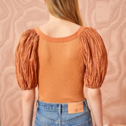 ULLA JOHNSON Marika Top - Chestnut -Cheap Style Qube Store ULLA JOHNSON Marika Top CHESTNUT 04