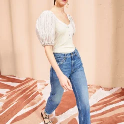 ULLA JOHNSON Marika Top - Cobblestone -Cheap Style Qube Store ULLA JOHNSON Marika Top COBBLESTONE 03