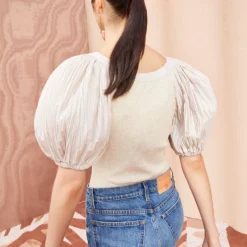 ULLA JOHNSON Marika Top - Cobblestone -Cheap Style Qube Store ULLA JOHNSON Marika Top COBBLESTONE 04