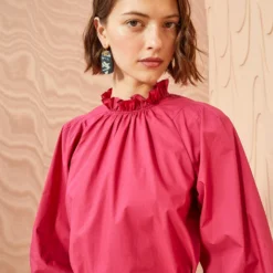 ULLA JOHNSON Marlie Blouse - Rosebud -Cheap Style Qube Store ULLA JOHNSON Marlie Blouse ROSEBUD 05